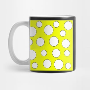 Yellow and White Polka Dots Mug